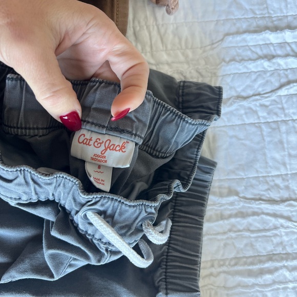 Boys Size 8 Casual Pants Set - Tan, Gray, and Jeans - Picture 3 of 4